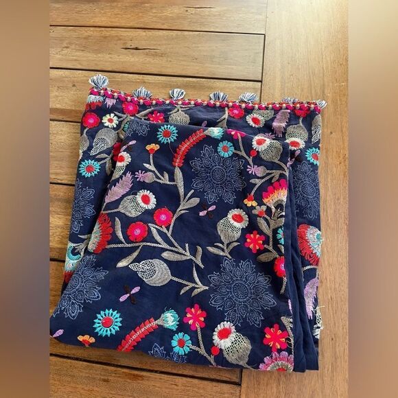 LulaSoul Floral Embroidered Halter Midi Dress! Size X - Picture 10 of 11